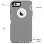 CAFEWICH iPhone 6/6S Case Shockproof High Impact Tough Rubber Rugged Hybrid Case Silicone Triple Protective Anti-Shock Shatter-Resistant Mobile Phone Case for iPhone 6/6S 4.7"(Gray-White)