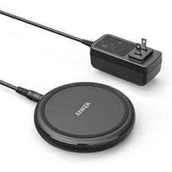Anker Wireless Charger with Power Adapter, PowerWave II Pad, Qi-Certified 15W Max Fast Wireless Charging Pad for iPhone 11, 11 Pro, Xs, Xs Max, XR, X, 8, Galaxy S10 S9 S8, Note 10 Note 9 Note 8 & More