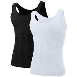 TOPTIE Men Slimming Body Shaper Compression Shirt Shapewear Sculpting Vest Muscle Tank