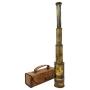 Brass Nautical - Premium Quality Brass Captains Telescope with Glass Optics and High Magnification. A Vintage Replica in Leather Case 16"