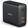 USB C Charger AUKEY 36W 2-Port Foldable Fast Charger with 30W Power Delivery 3.0 & Dynamic Detect Type C Wall Charger for iPhone 11 Pro Max SE, Galaxy S10, Pixel 4XL, MacBook, iPad, Airpods Pro Switch