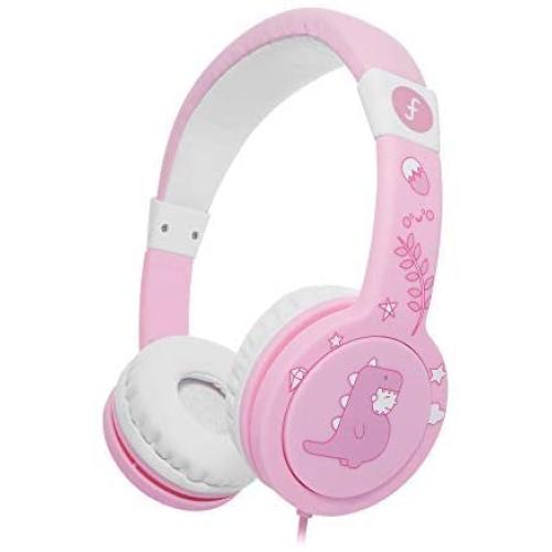 Kids Headphones - Funcl On-Ear Stereo Kids Headsets for Boys/Girls/Children/Teens, HD Microphone, Safe Materials, Limited Volume, 3.5mm Jack, iPads/Smartphones/Tablets/Laptops/Kindles (Peach)