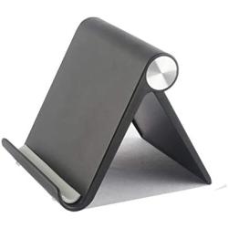 Cell Phone Stand Multi-Angle,EKUCI Portable Stand/Universal Desktop Cradle can be Used on All Smartphones, Suitable for The iPad Mini Series, e-Reader -Black