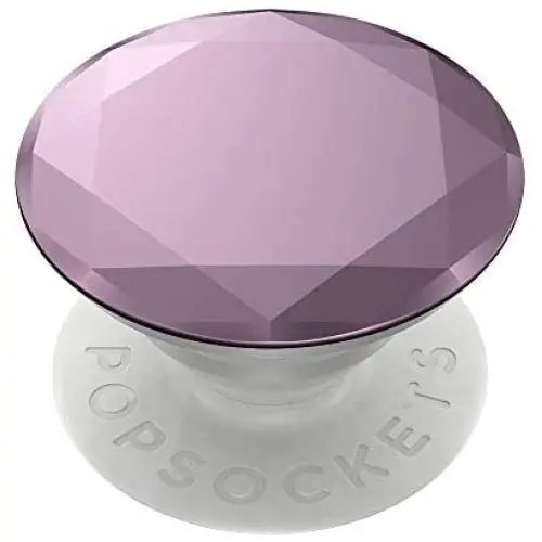 PopSockets PopGrip - Expanding Stand and Grip with Swappable Top - Metallic Diamond Lilac