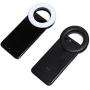 Disnadda Selfie Ring Light,3 Lighting Modes Rechargeable Clip on Selfie Fill Light with 40 Led for iPhone Laptop Android Smart Phone Photography, Camera Video, Girl Makes Up(Black)