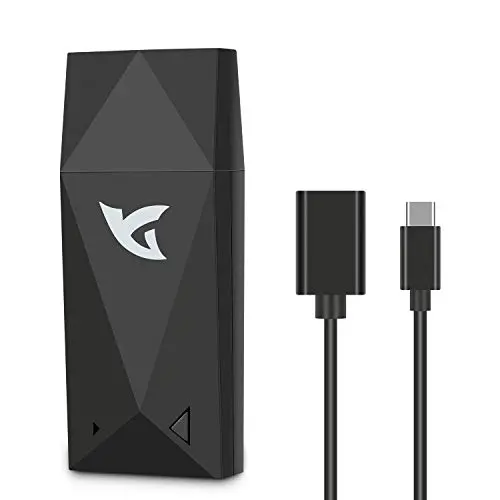 Wireless Controller Adapter, Bluetooth Receiver Converter for PS3/PS4/XBOX Controllers Compatible with Nintendo Switch, MacOS, Raspberry Pi, and Windows, with Black OTG Cable Wireless Controller Adapter, Bluetooth Receiver Converter for PS3/PS4/XBOX Controllers Compatible with Nintendo Switch, MacOS, Raspberry Pi, and Windows, with Black OTG Cable