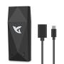 Wireless Controller Adapter, Bluetooth Receiver Converter for PS3/PS4/XBOX Controllers Compatible with Nintendo Switch, MacOS, Raspberry Pi, and Windows, with Black OTG Cable