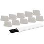 PortPlugs USB C Dust Plugs (10 Pack), Compatible with Samsung Galaxy s20, Plus, Ultra, Note 10, Pixel, MacBook, Any Type C Charging Port, Includes Cleaning Brush (Clear)