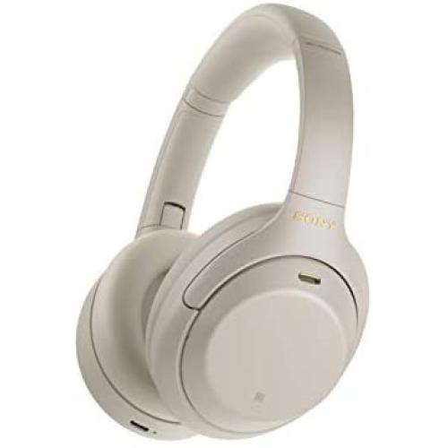 Sony WH-1000XM4 Wireless Industry Leading Noise Canceling Overhead Headphones with Mic for Phone-Call and Alexa Voice Control, Silver