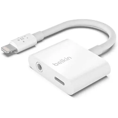 Belkin F8J212btWHT 3.5mm Audio + Charge Rockstar (iPhone Aux Adapter, iPhone Charging Adapter for iPhone 11, 11 Pro, 11 Pro Max, XS, XS Max, XR, 8, 8 Plus and More) Belkin F8J212btWHT 3.5mm Audio + Charge Rockstar (iPhone Aux Adapter, iPhone Charging Adapter for iPhone 11, 11 Pro, 11 Pro Max, XS, XS Max, XR, 8, 8 Plus and More)