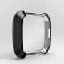 3 Packs Screen Protector Compatible Fitbit Versa Lite Edition, GHIJKL Ultra Slim Soft Full Cover Case for Fitbit Versa Lite Edition, Crystal Clear, Black, Silver
