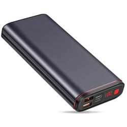 Xiyihoo 18W Protable Power Bank, 20000mAh USB Power Bank with Quick Charge 3.0 & LED Dispaly, Type-C & Dual USB Output External Battery Pack for iPhone Xs/XS Max, Pixel, Samsung, Nintendo Switch