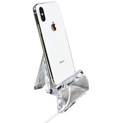 COM.TOP - Acrylic Cell Phone Holder, Mobile Phone Stand, Tablet Stand | Office Supplies, Stationery Organizer, Desk Accessories - Clear