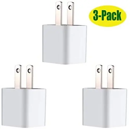ZLONXUN Wall Charger Cube Power Adapter Plug Charging Block for All iPhones, iPod Touch (3 Pack) ZLONXUN Wall Charger Cube Power Adapter Plug Charging Block for All iPhones, iPod Touch (3 Pack)