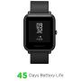 Amazfit Bip Lite Smartwatch, 45-Day Battery Life, Heart Rate & Sleep Monitor, 1.2" Always-On Touchscreen, 3 ATM Water Resistant, Multisport Tracker, Black, Model Number: W1915IN1N