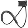 Cell Phone Holder Lazy Mobile Phone Mount Stand Universal Lazy Bracket Hanging On Neck DIY Free Rotating Multiple Functions(Black)