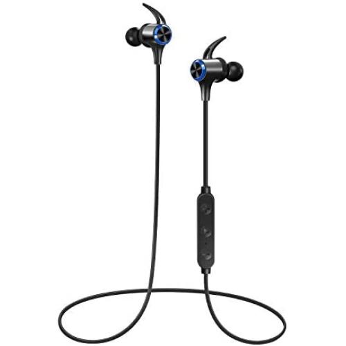 Wireless Headphones, Boltune Bluetooth 5.0 aptX HD CVC 8.0 Noise Cancellation IPX7 Waterproof 16Hrs Playtime Earbuds, 3 EQ Settings with Magnetic Connection, Sports Earphones Built-in Mic, Blue