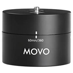 Movo MTP1000 360-Degree / 60-Minute Panoramic Time Lapse Tripod Head for DSLRs, GoPros, and Smartphones, Black