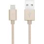 Belkin Metallic Mixit -12W 2.4Amp Fast - Home & Car Lightning Charger Gold White Kit -(Retail Packing) for iOS iPhone 8/+/X iPad Pro