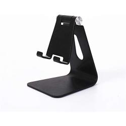 Eaglcter Adjustable Cell Phone Stand Aluminum Alloy Stable Phone Holder for Desk, Compatible with Mobile Phone/iPad (Black)