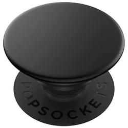 PopSockets: PopGrip with Swappable Top for Phones & Tablets - Aluminum Black