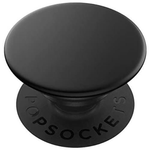 PopSockets: PopGrip with Swappable Top for Phones & Tablets - Aluminum Black