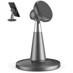 Desktop Cell Phone Stand, enGMOLPHY Magnetic Phone Holder Desk, Compatible with iPhone 11Pro XR 8 X 7 6 6s Plus,Android Smartphone Cradle Dock, Office Desk Accessories -Gray