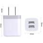 Wall Charger, USB Brick 3Pack 2.1A/5V Dual Port USB Plug Charger Cube Power Adapter Fast Charging Block for iPhone X 8 7 6 Plus 5S, iPad, Samsung Galaxy S8 S7 S6 Edge, LG, ZTE, Moto, Android Phone