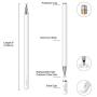 Stylus for iPad, Digiroot Magnetic Disc Stylus Pen 2019 Updated Touch Capacitive Screen Pens for Apple/iPhone/Ipad pro/Mini/Air/Android/Surface with 3 Replacement Tips - (White)