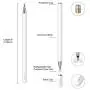 Stylus for iPad, Digiroot Magnetic Disc Stylus Pen 2019 Updated Touch Capacitive Screen Pens for Apple/iPhone/Ipad pro/Mini/Air/Android/Surface with 3 Replacement Tips - (White)