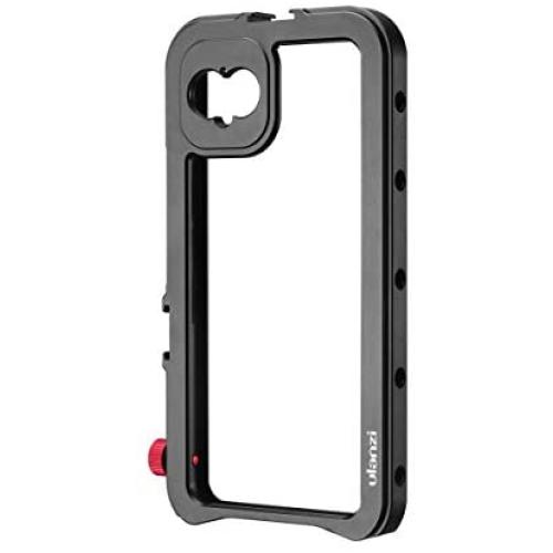 ULANZI Pixel 4 XL Aluminum Video Cage, Protective Smartphone Vlog Frame Housing Rig w Lens Adapter/1/4 Tripod Screw/2 Cold Shoe Mounts for Microphone LED Video Light for Google Pixel 4 XL Vlogging