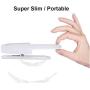 [New 2020] Clip on Selfie Ring Light for iPhone & Android [Rechargeable Battery] with LED Light for Smart Phone Camera Round Shape, White