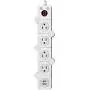 Cellet 4 Outlet Rotating Power Strip, With Timer and ON and Off Button, Dual USB Charging Ports, 5 Foot Cord, for Computers, Smartphones, Tablets, and Other Devices- White