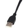 USB 2.0 Male to Dual Female Charging Extension Cable, Furniture nightstand USB Charging Port, Panel Mount Cable with Screw Hole 5ft (1 pc and Adapter)
