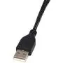 USB 2.0 Male to Dual Female Charging Extension Cable, Furniture nightstand USB Charging Port, Panel Mount Cable with Screw Hole 5ft (1 pc and Adapter)