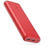 Portable Charger Anker PowerCore 20100mAh - Ultra High Capacity Power Bank with 4.8A Output, External Battery Pack for iPhone, iPad & Samsung Galaxy & More (Red)