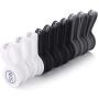 SUNFICON 10 Pack Earbuds Cords Organizers Magnetic Cable Clips Organizers Bookmark Clips Whiteboard Noticeboard Fridge Magnets USB Cable Manager Keeper for Home Kitchen Office School,Gray White Black