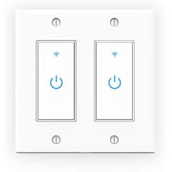 WiFi Light Switch Smart Switch 2 Gang Touch Wall Switch - Compatible with Alexa Google Assistant and IFTTT