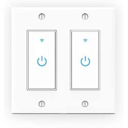 WiFi Light Switch Smart Switch 2 Gang Touch Wall Switch - Compatible with Alexa Google Assistant and IFTTT