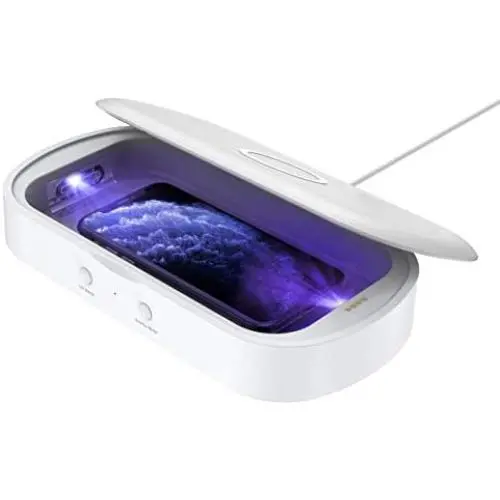 Seneo Cell Phone Cleaner with Type-C Charging, Smartphone Cleaner with Aromatherapy Function, Cleaner Box for Phone Watches Jewelry Keys, Wireless Charger for Smartphones (No Adapter) Seneo Cell Phone Cleaner with Type-C Charging, Smartphone Cleaner with Aromatherapy Function, Cleaner Box for Phone Watches Jewelry Keys, Wireless Charger for Smartphones (No Adapter)