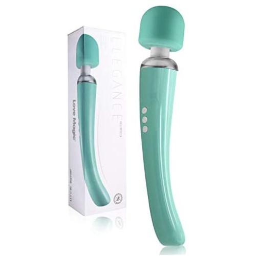 Cordless Wand Massager - Therapeutic Personal Massager - 8 Speeds 20 Vibrating Patterns - USB Rechargeable - Handheld Cordless and Powerful - Wand Massager for Muscle Aches - Sports Recovery-Turquoise