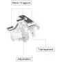 YaLiu 3 Triggers Mobile Game Controller, Transparent Gaming Triggers Aim and Shoot Buttons for PUBG/Knives Out/Rules of Servival Jostick for Android iOS Phone YaLiu 3 Triggers Mobile Game Controller, Transparent Gaming Triggers Aim and Shoot Buttons for PUBG/Knives Out/Rules of Servival Jostick for Android iOS Phone