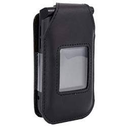 BELTRON Leather Fitted Case for Orbic Journey V Verizon Flip Phone - Features: Rotating Belt Clip, Screen & Keypad Protection, Secure Fit