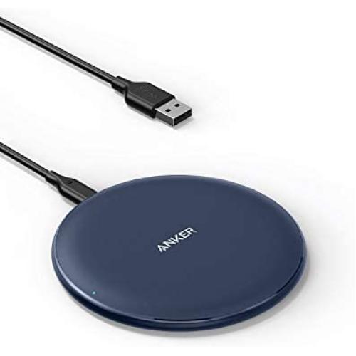Anker Wireless Charger, PowerWave Pad 10W Max Qi-Certified Fast Charging for iPhone SE, 11, 11 Pro, 11 Pro Max, Xs Max, XR, XS, X, 8, 8 Plus, AirPods, Galaxy S20 S10 S9 S8, Note 10 9 8 (No AC Adapter)