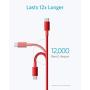 USB Type C Cable, Anker [2-Pack 3Ft] Premium Nylon USB-C to USB-A Fast Charging Type C Cable, for Samsung Galaxy S10 / S9 / S8 / Note 8, LG V20 / G5 / G6 and More(Red)