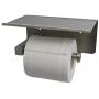 XVL Toilet Tissue Paper Holder with Mobile Phone Storage Shelf, Brushed, G329A