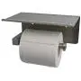 XVL Toilet Tissue Paper Holder with Mobile Phone Storage Shelf, Brushed, G329A