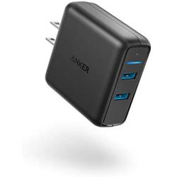 Anker Quick Charge 3.0 39W Dual USB Wall Charger, PowerPort Speed 2 for Galaxy S10/S9/S8/Edge/Plus, Note 8/7 and PowerIQ for iPhone Xs/XS Max/XR/X/8/Plus, iPad Pro/Air 2/Mini, LG, Nexus, HTC and More