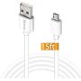 Micro USB Charger Cable, 15 Ft Durable Extra Long USB 2.0 Charge Cord, High Charging Speed for Android，Windows Smartphones，Samsung，HTC，Motorola，Nokia，LG，Tablet and More，White