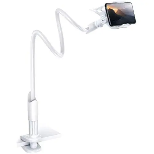 Gooseneck Phone Holder for Bed - Lamicall Flexible Arm Clip Clamp Mount for Desk, Bedside Lazy Bracket Stand, Compatible with Cell iPhone Xs Max XR X 8 7 6 Plus SE S10 S9 S8 Gooseneck Phone Holder for Bed - Lamicall Flexible Arm Clip Clamp Mount for Desk, Bedside Lazy Bracket Stand, Compatible with Cell iPhone Xs Max XR X 8 7 6 Plus SE S10 S9 S8